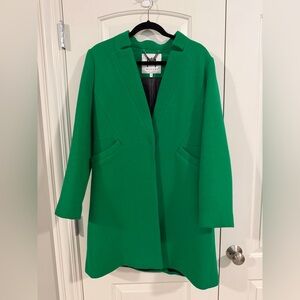 Milly Vibrant Green Trench Coat